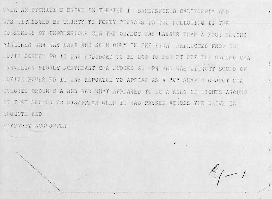 Bakersfield UFO 1952