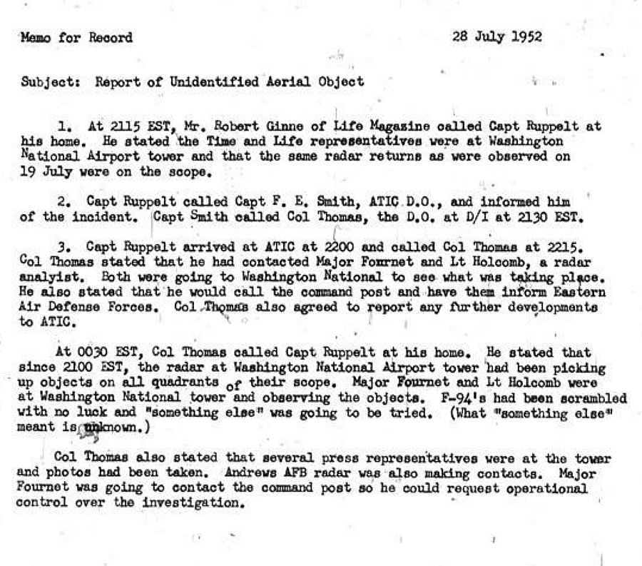Ruppelt Memo